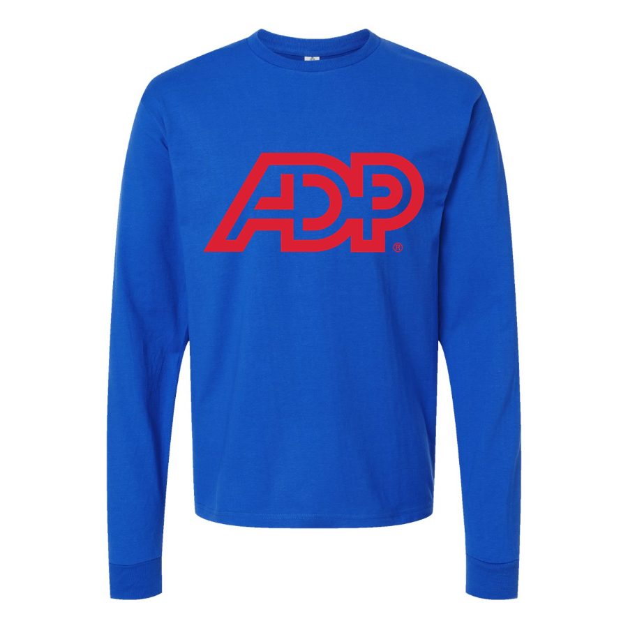 Men's ADP-logo-1536x1045 Long sleeves Cotton Blend T-Shirt - Blue
