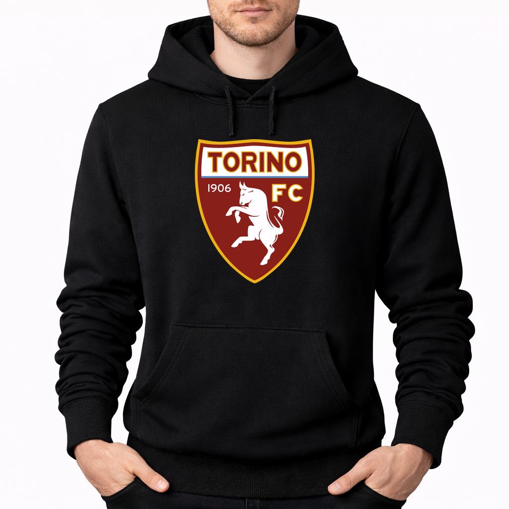 Men's Torino Soccer Pullover Hoodie - Black