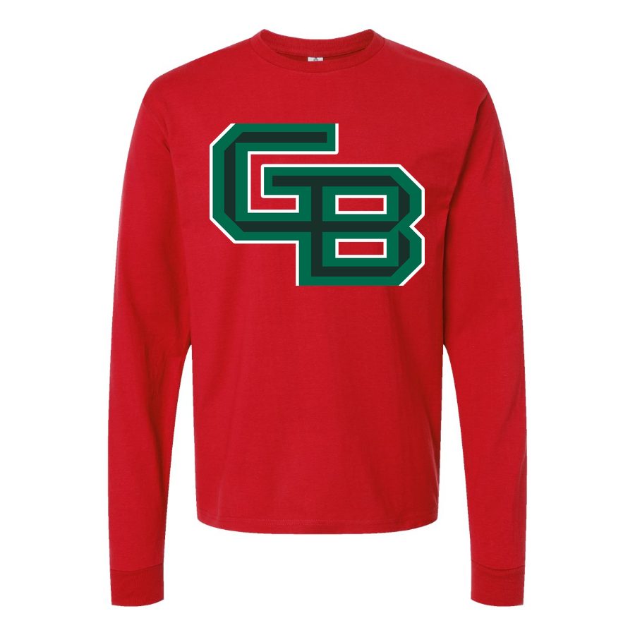 Men's Wisconsin Green Bay Phoenix Logo Long sleeves Cotton Blend T-Shirt - Red