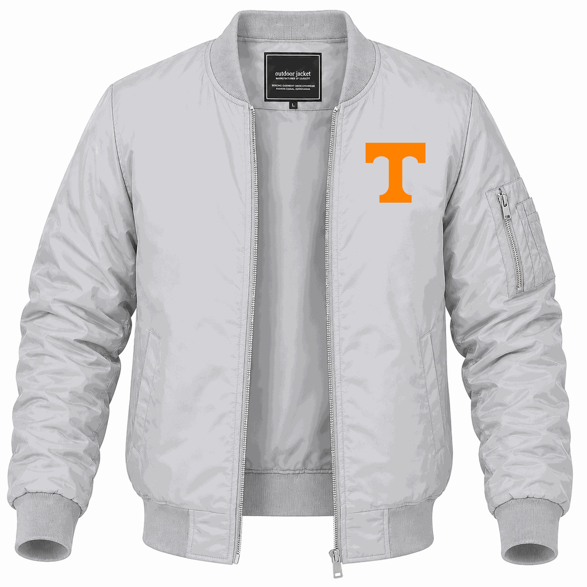 Men's Tennessee Volunteers Logo Lightweight Bomber Jacket - Gray