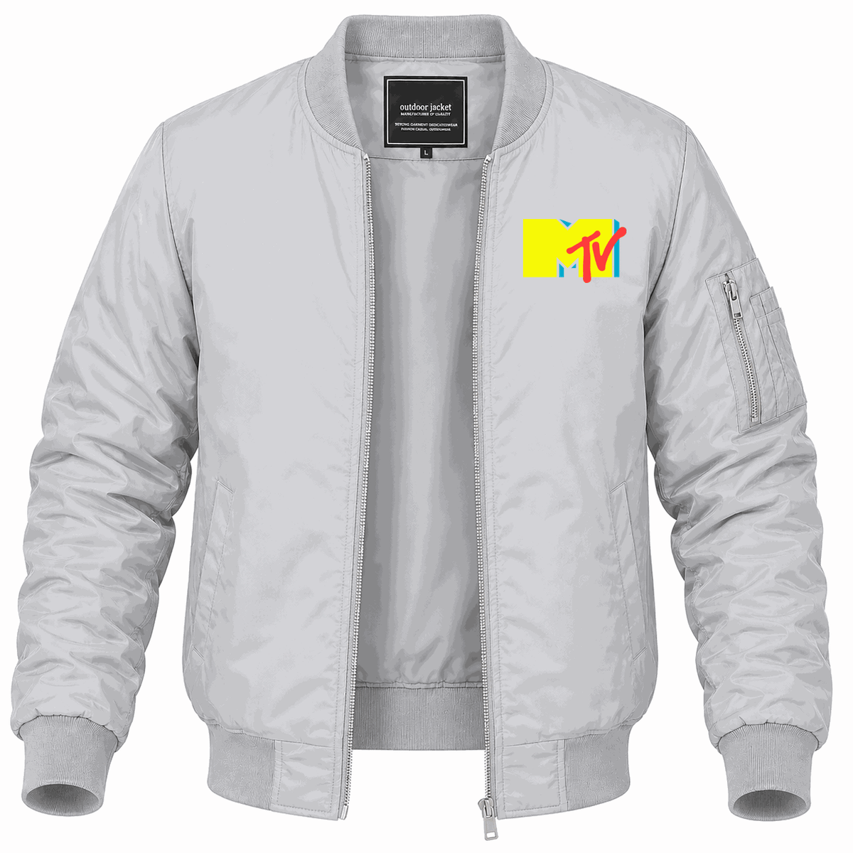 Men's MTV Lightweight Bomber Jacket - Gray