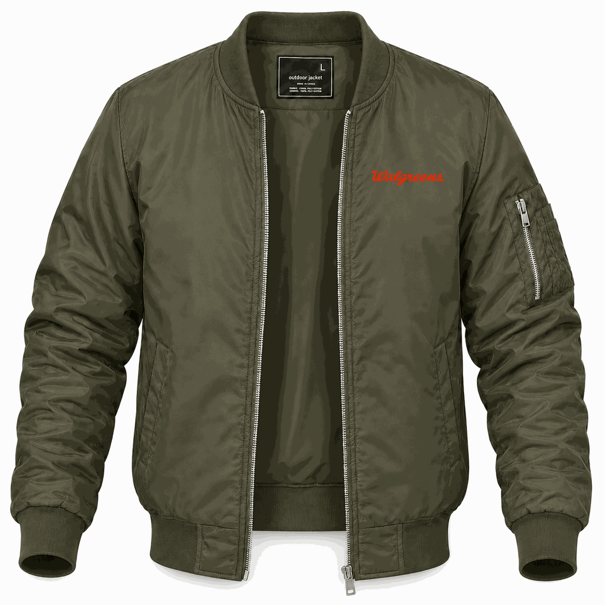 Men's Walgreens Lightweight Bomber Jacket - Army Green