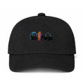 Six Flags Logo Black Dad Baseball Cap Hat