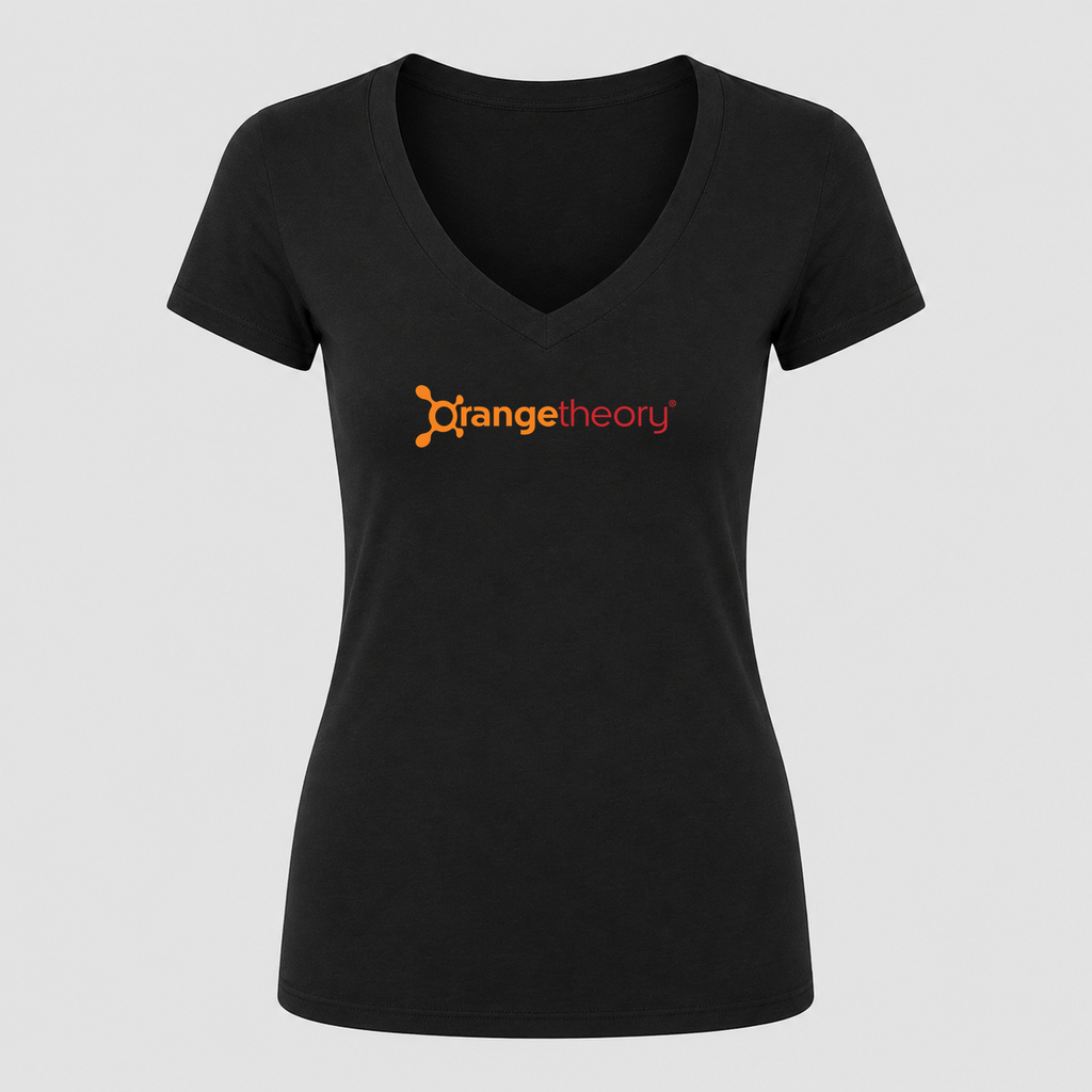 Women's Orangetheory Fitness V Neck T-Shirt in black