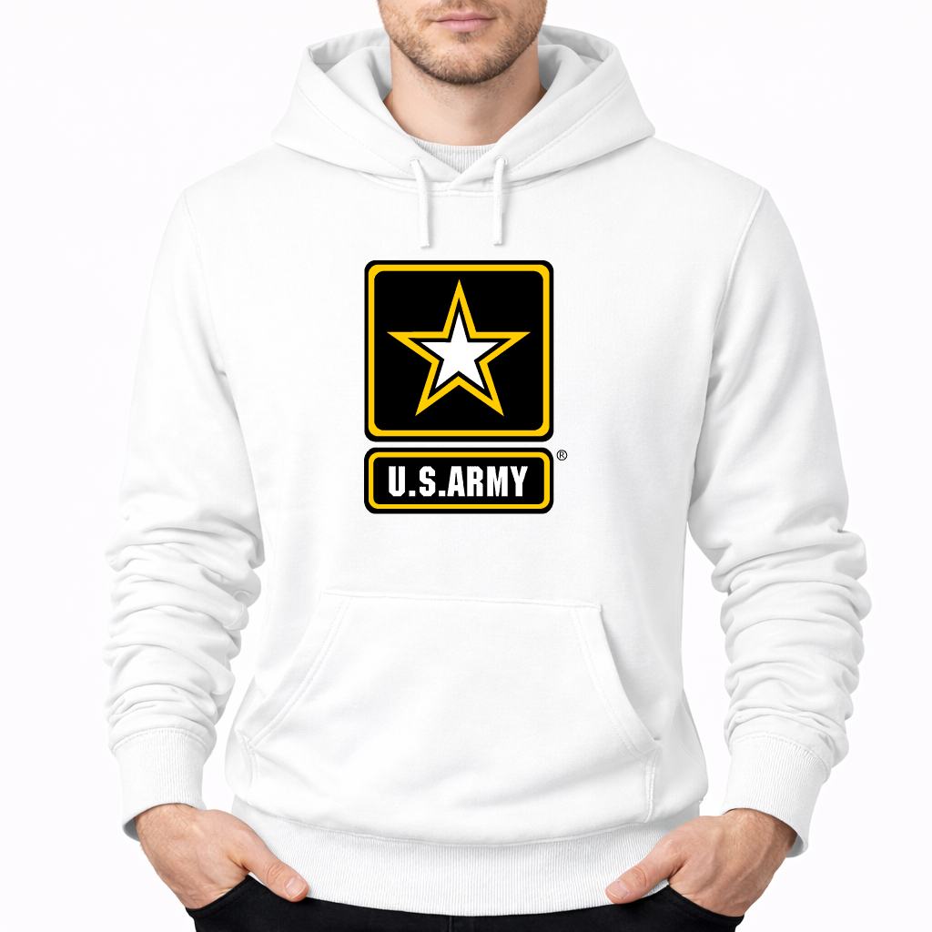 Men's U.S. Army Pullover Hoodie - White