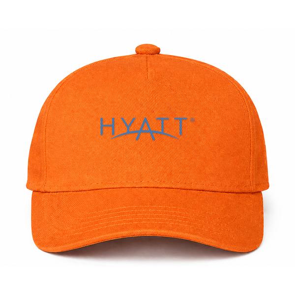 Hyatt Logo Orange Dad Baseball Cap Hat