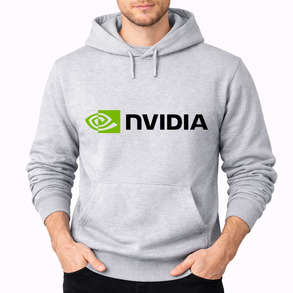 Men's Nvidia Pullover Hoodie - Gray