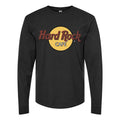 Men's Hard-Rock-Cafe-Logo-1536x864 Long sleeves Cotton Blend T-Shirt - Black
