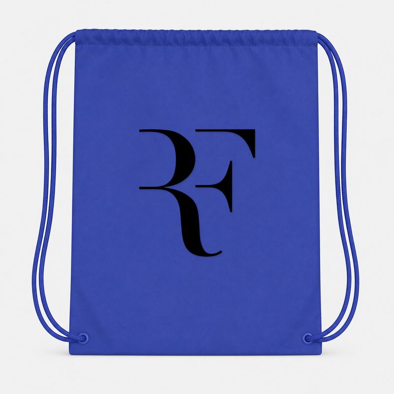 Roger Federer Black Drawstring Bag - Blue