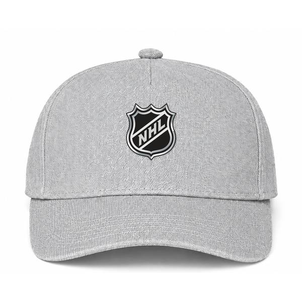 NHL Shield Logo Gray Dad Baseball Cap Hat