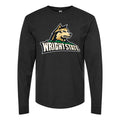 Men's Wright State Raiders Logo Long sleeves Cotton Blend T-Shirt - Black