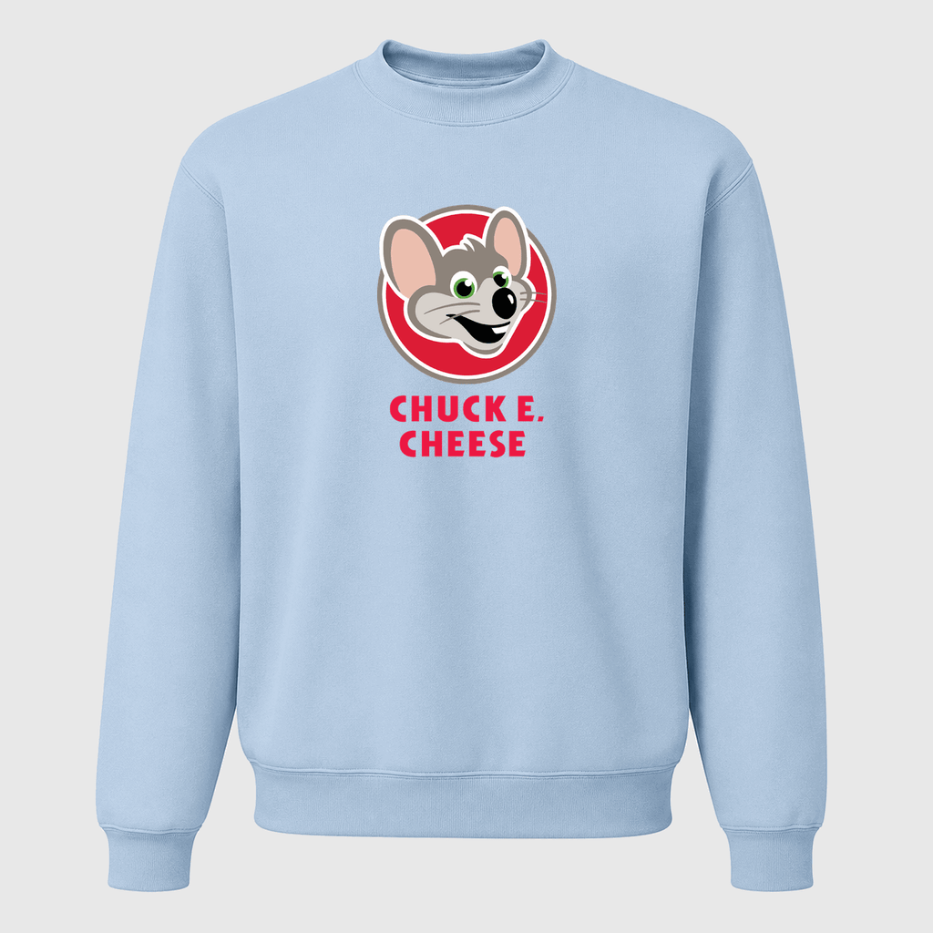 Men's Chuck E. Cheese Crewneck Sweatshirt - Sky Blue