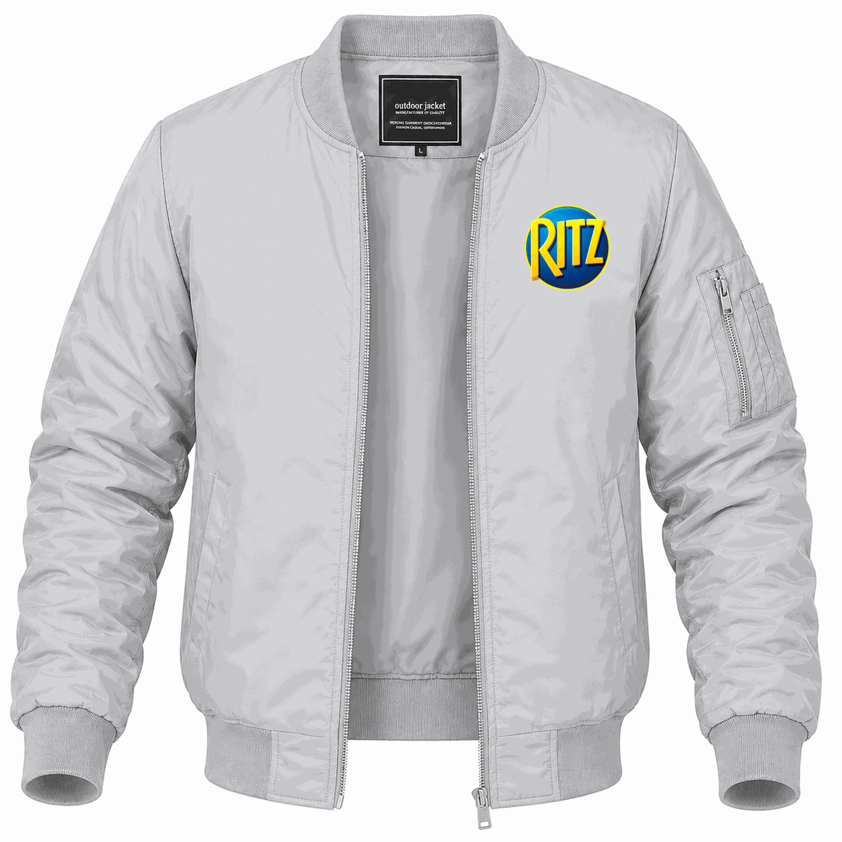 Men's Ritz Mondelez Lightweight Bomber Jacket - Gray