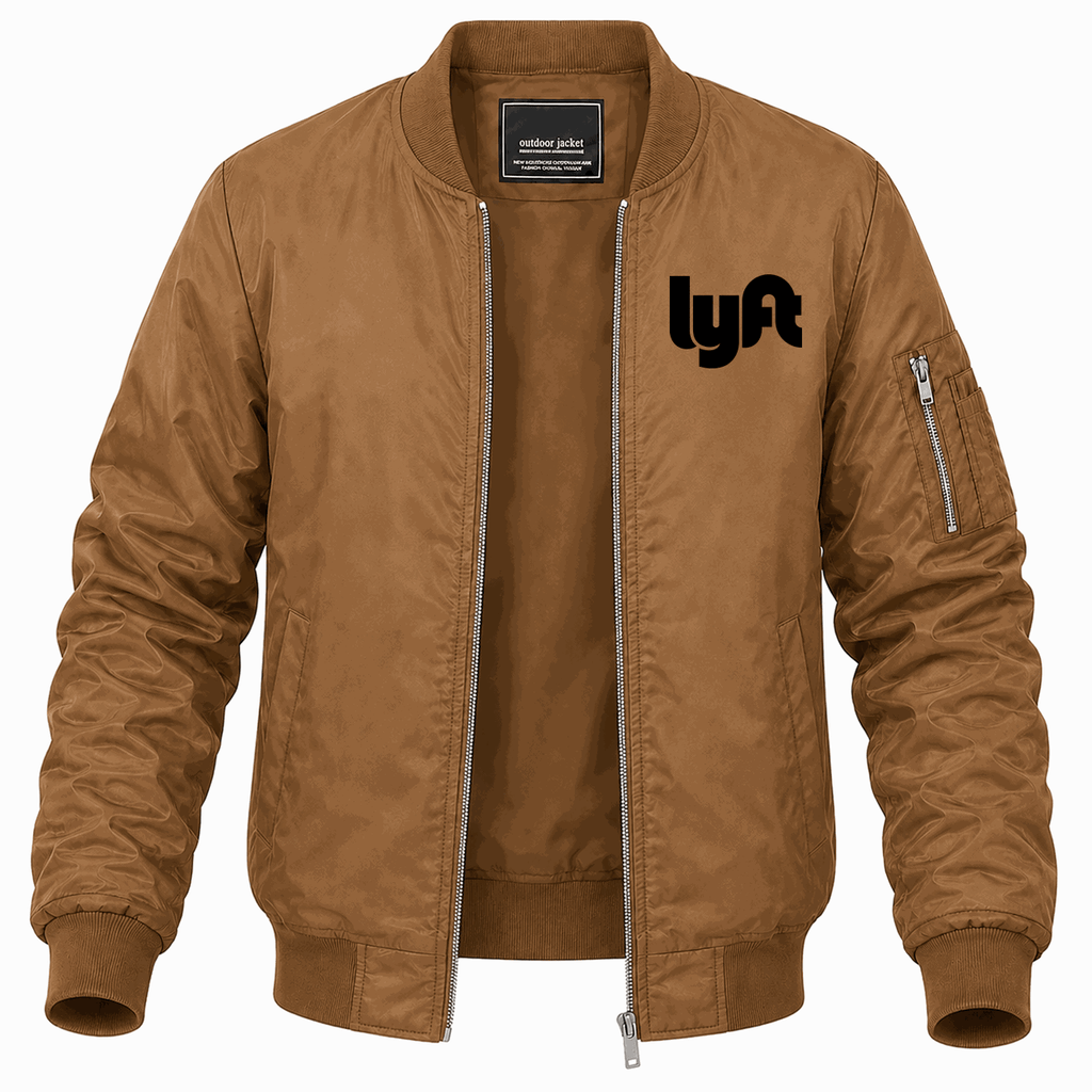Men's Lyft black Lightweight Bomber Jacket - Brown
