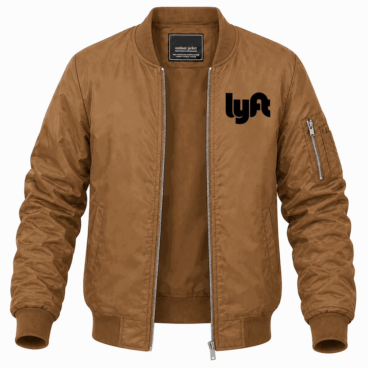 Men's Lyft black Lightweight Bomber Jacket - Brown