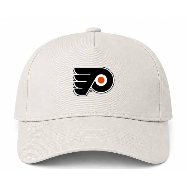 Philadelphia Flyers NHL Logo Beige Dad Baseball Cap Hat