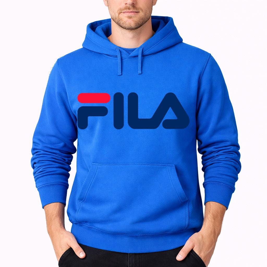 Men's Fila Pullover Hoodie - Azure