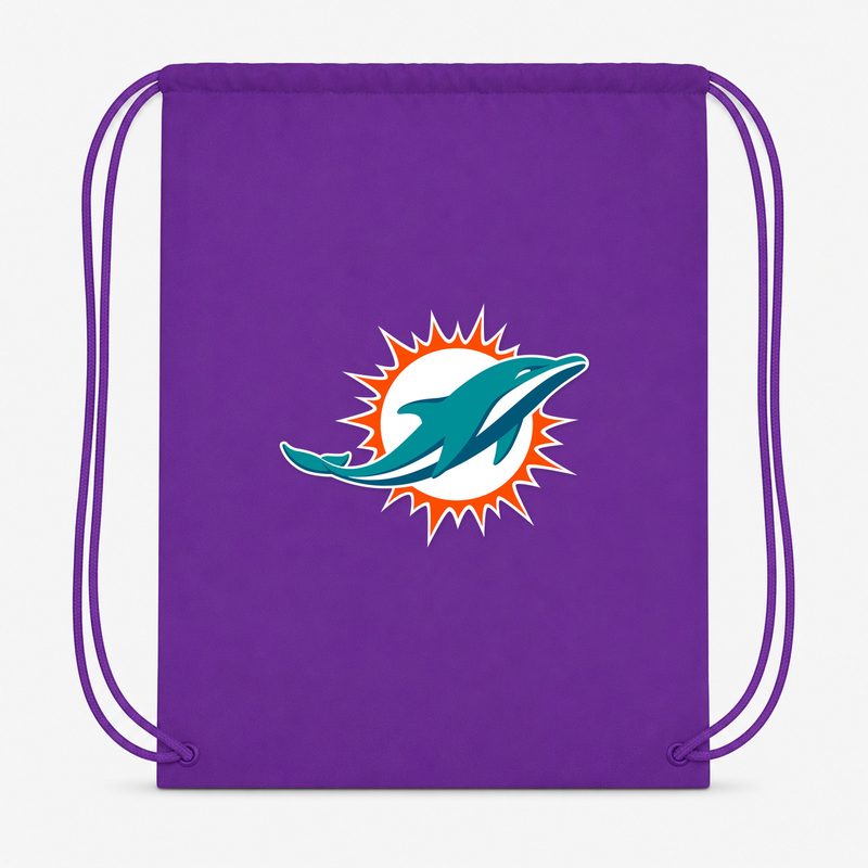 Miami Dolphins Drawstring Bag - Purple