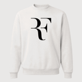 Men's Roger Federer Black Logo Crewneck Sweatshirt - White