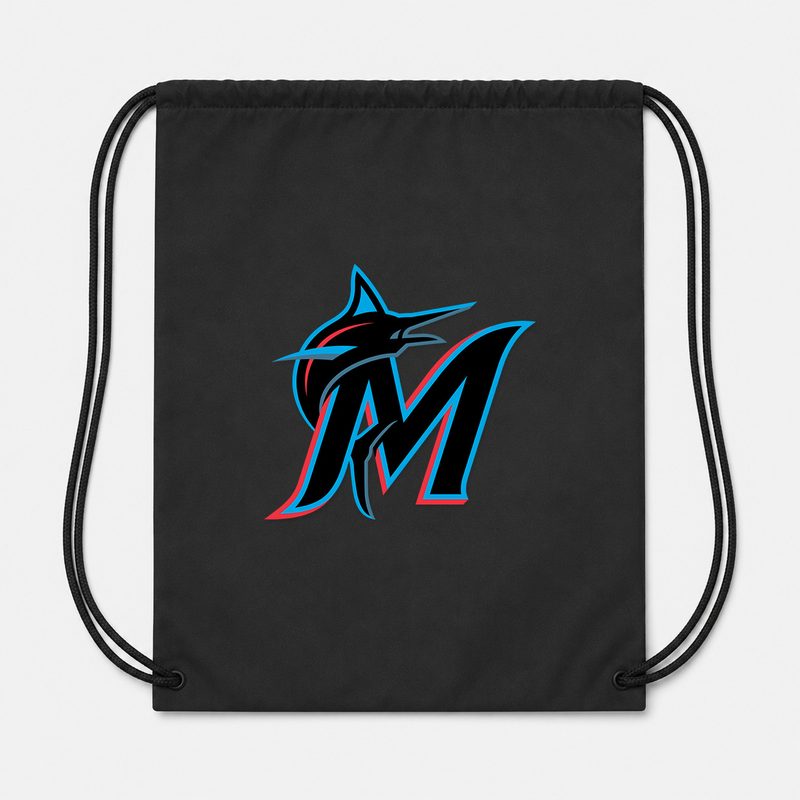 Miami Marlins Drawstring Bag - Black