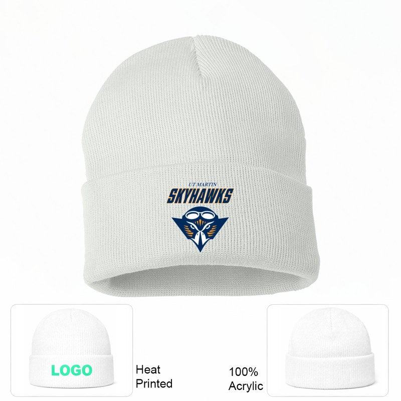 Tennessee Martin Skyhawks White Beanie Hat