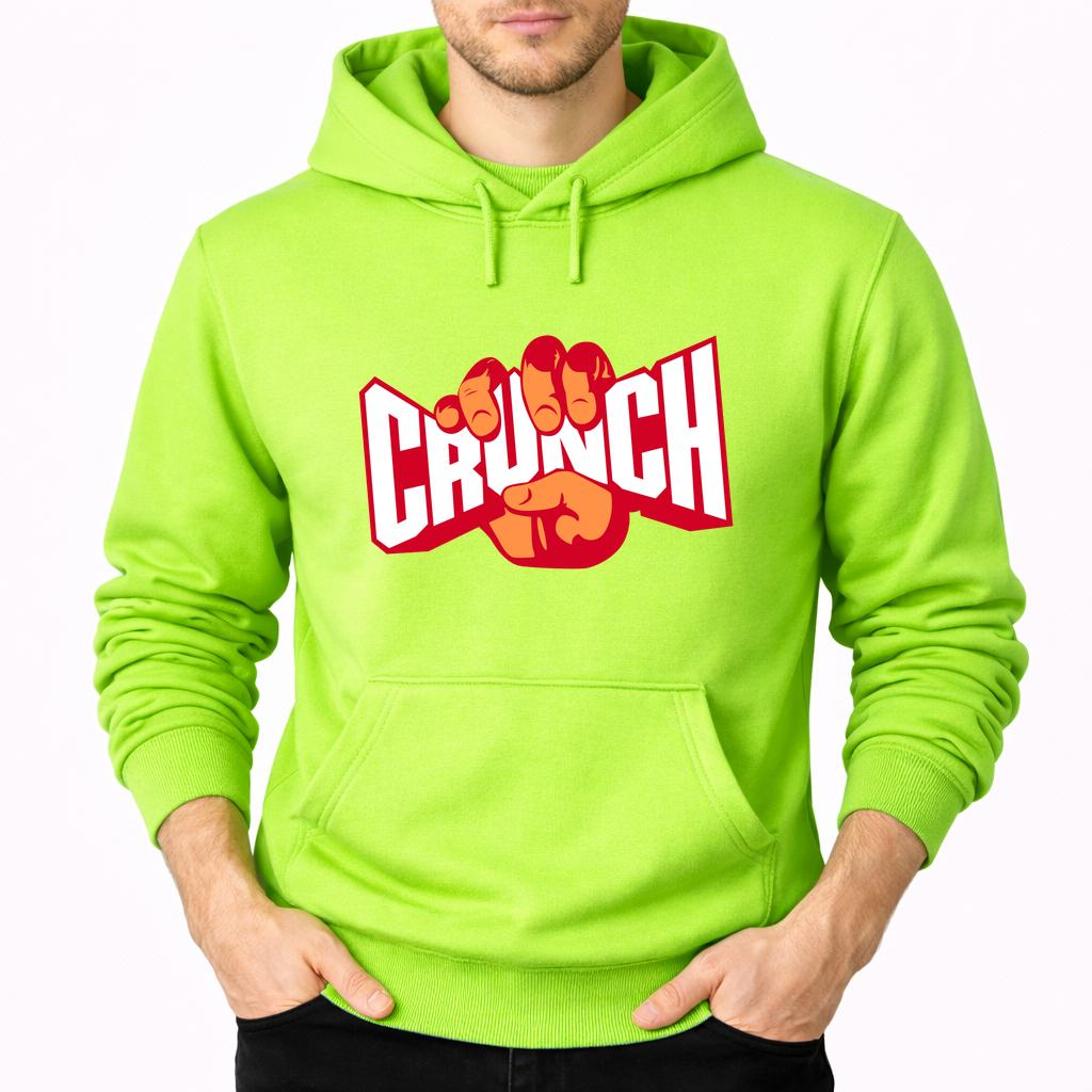 Men's Crunch Fitness Pullover Hoodie - Lime green