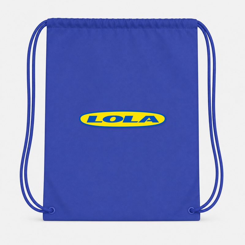 Lola Drawstring Bag - Blue