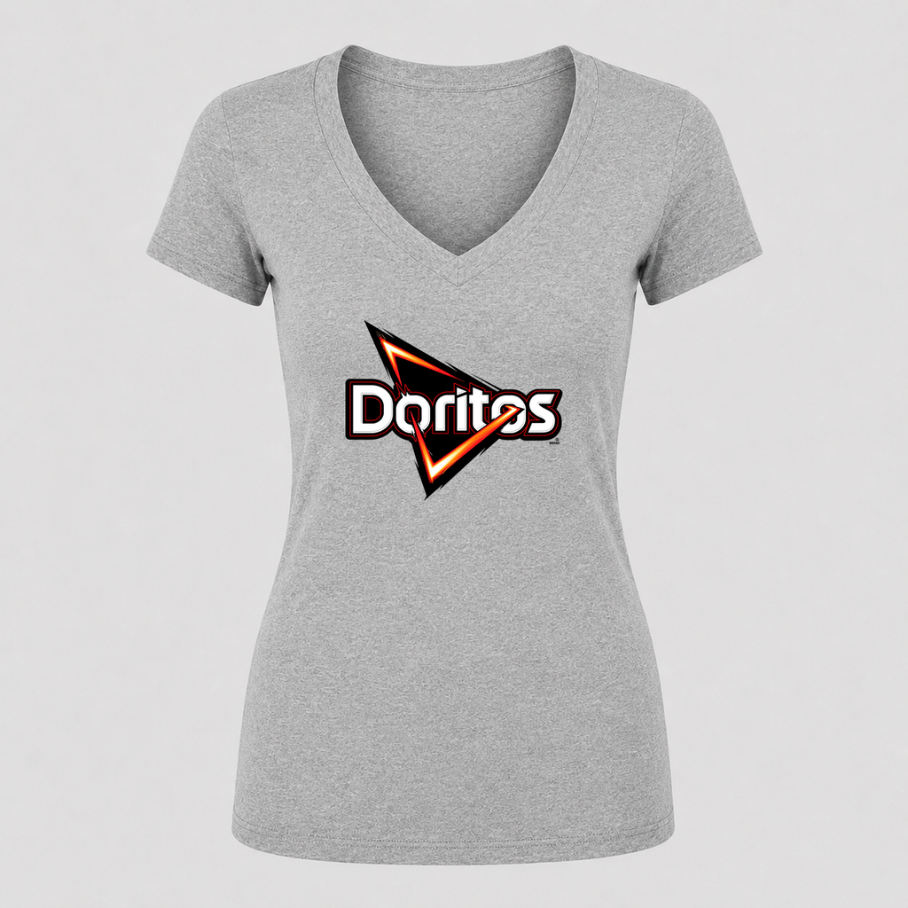 Women's Doritos V Neck T-Shirt in gray