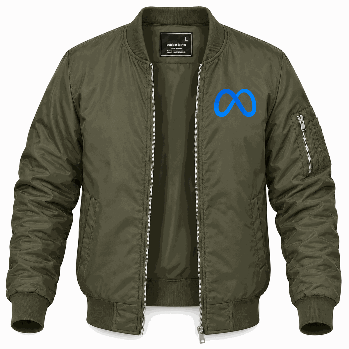 Men's Meta Lightweight Bomber Jacket - Army Green