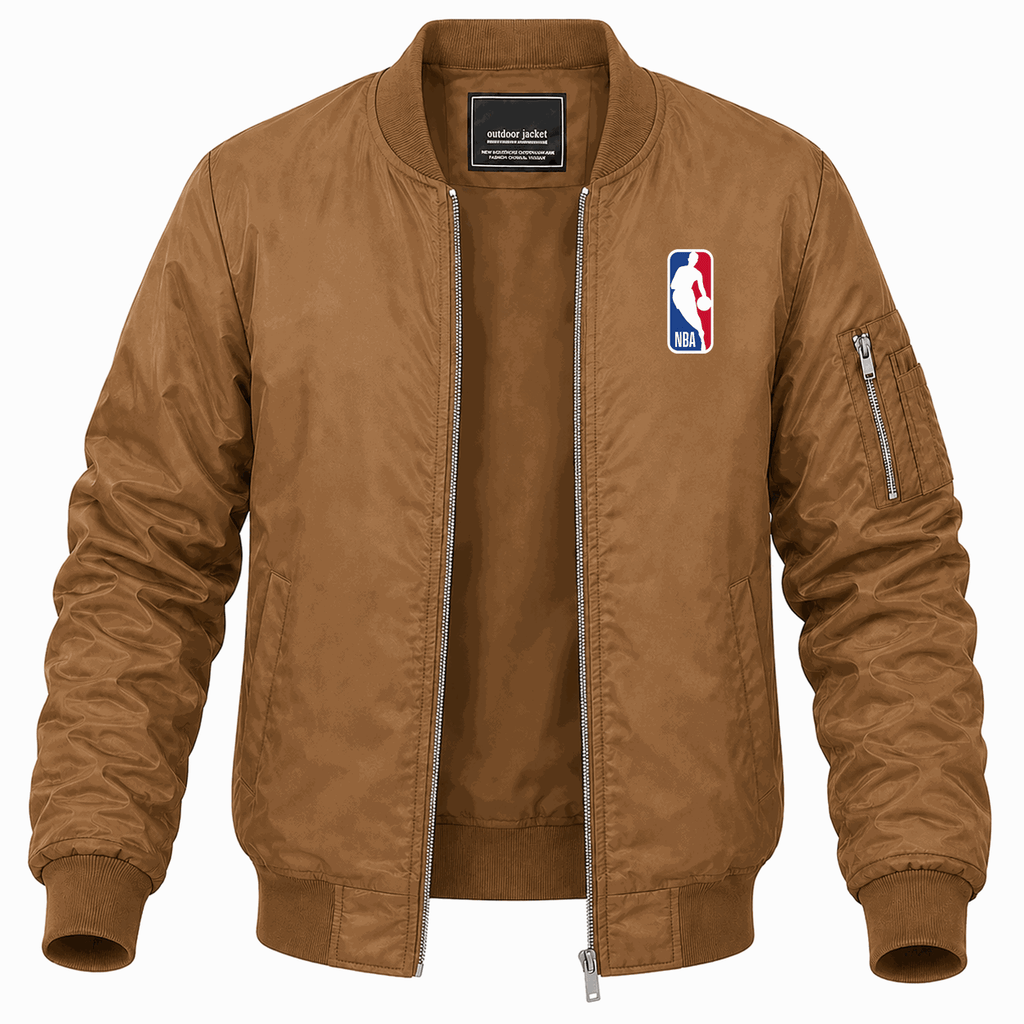 Men's NBA Lightweight Bomber Jacket - Brown