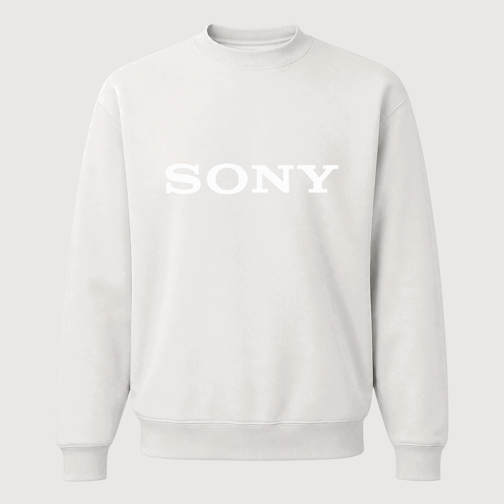 Men's Sony White Logo Crewneck Sweatshirt - White