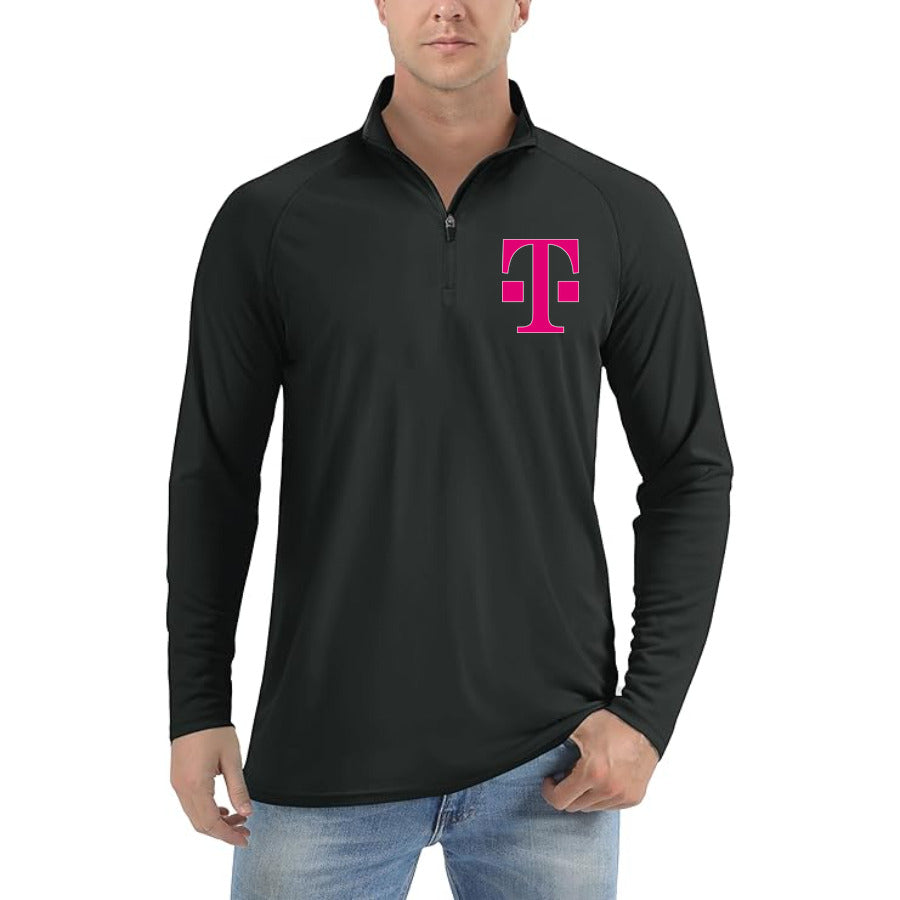 T Mobile Logo PNG quarter-zip athletic shirt in Black
