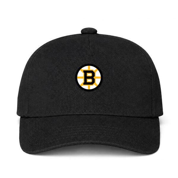 Boston Bruins NHL Logo Black Dad Baseball Cap Hat