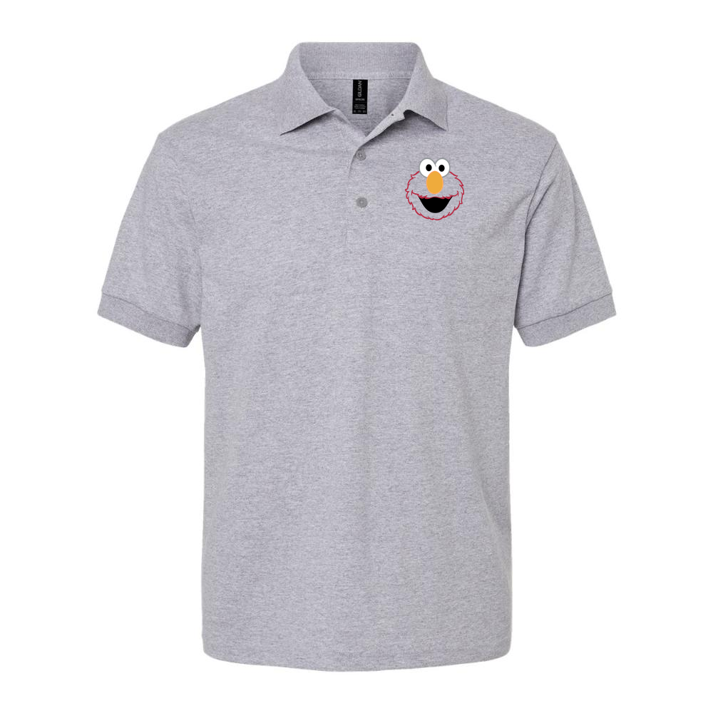 Men's Elmo Face Dry Blend Polo - Gray