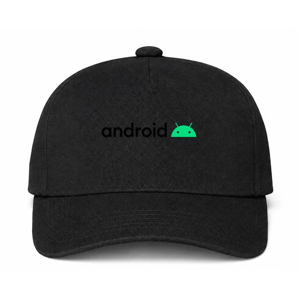 Android Logo Black Dad Baseball Cap Hat
