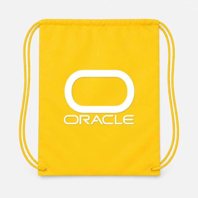 Oracle White Drawstring Bag - Yellow