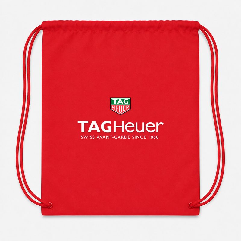 TAG Heuer White Drawstring Bag - Red