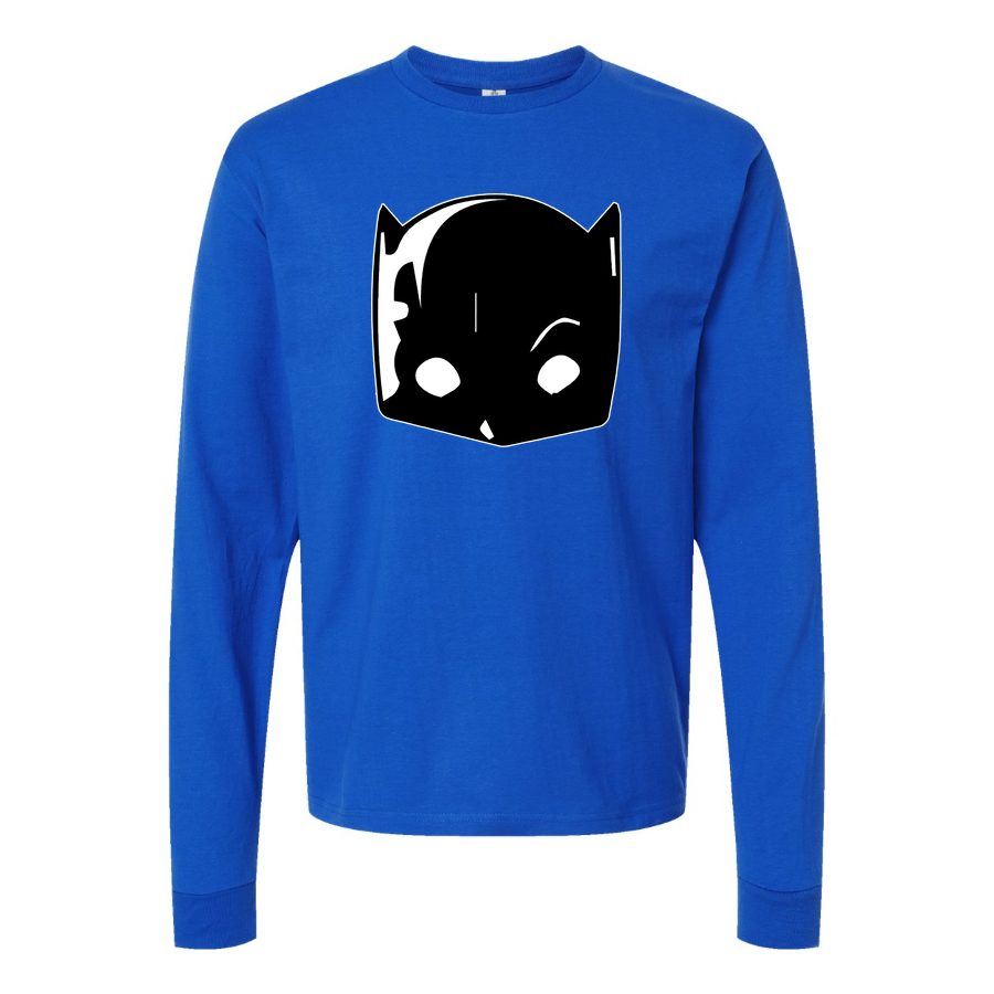 Men's Hellcat logo PNG4 Long sleeves Cotton Blend T-Shirt - Blue