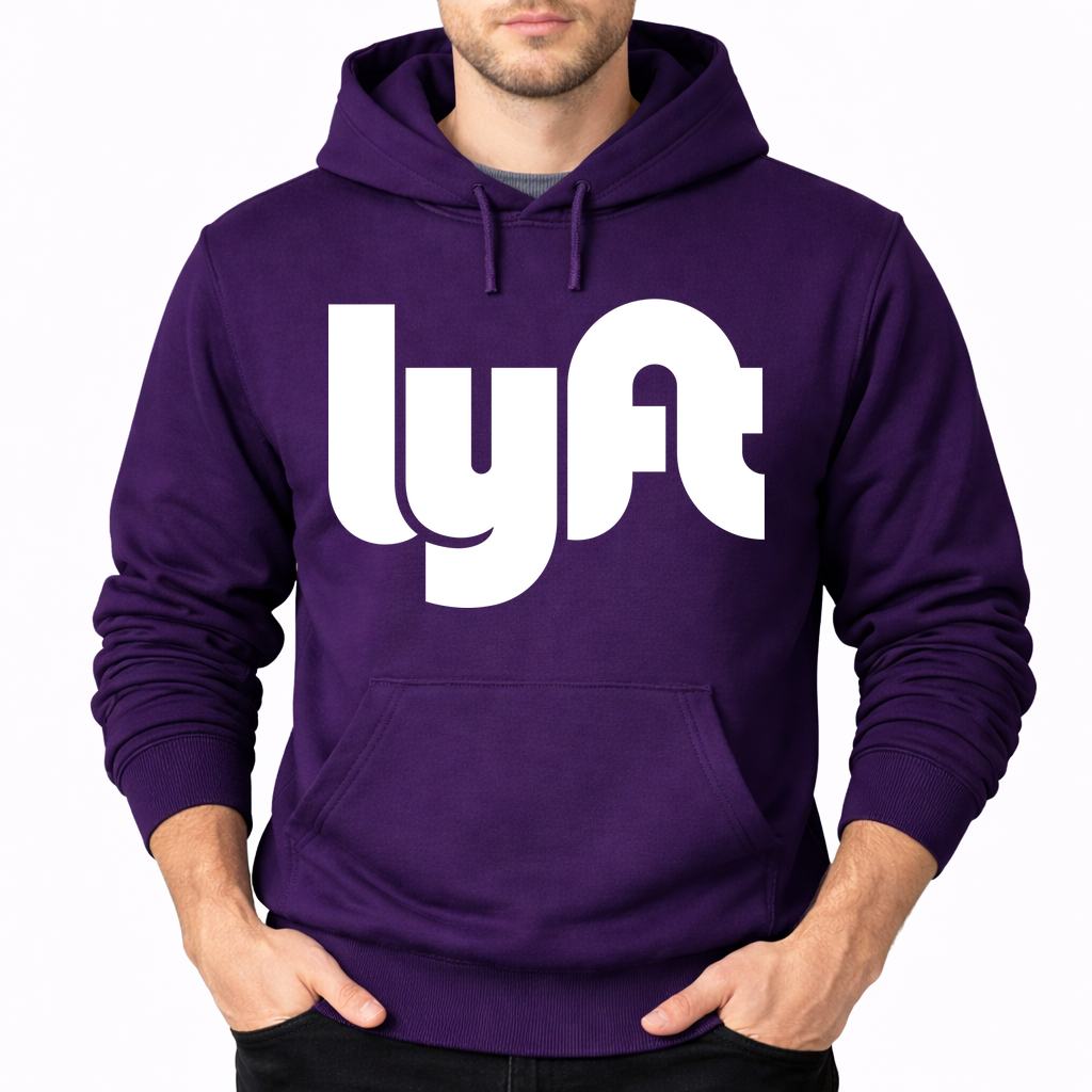 Men's Lyft White Pullover Hoodie - Purple