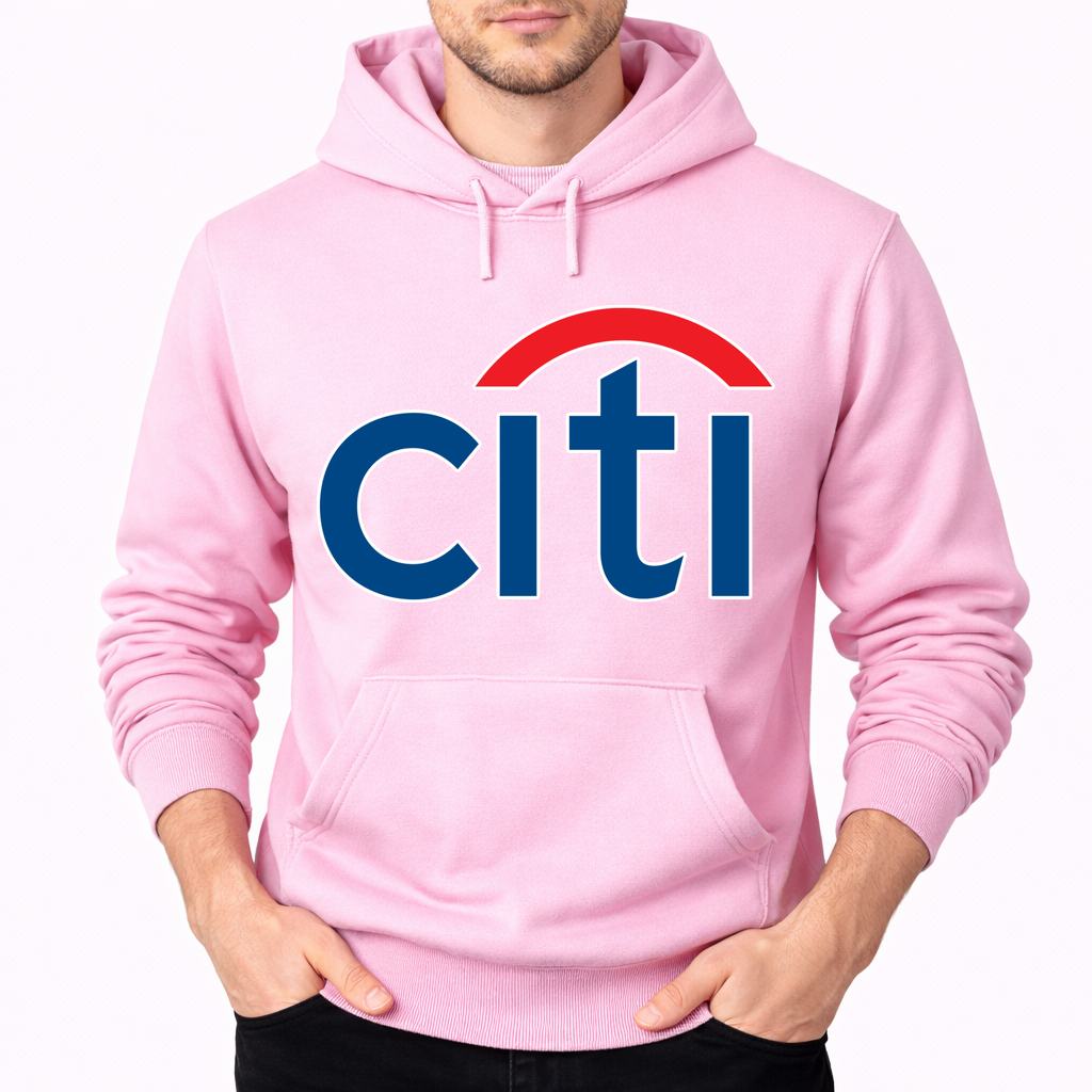 Men's Citi Bank Pullover Hoodie - Pink