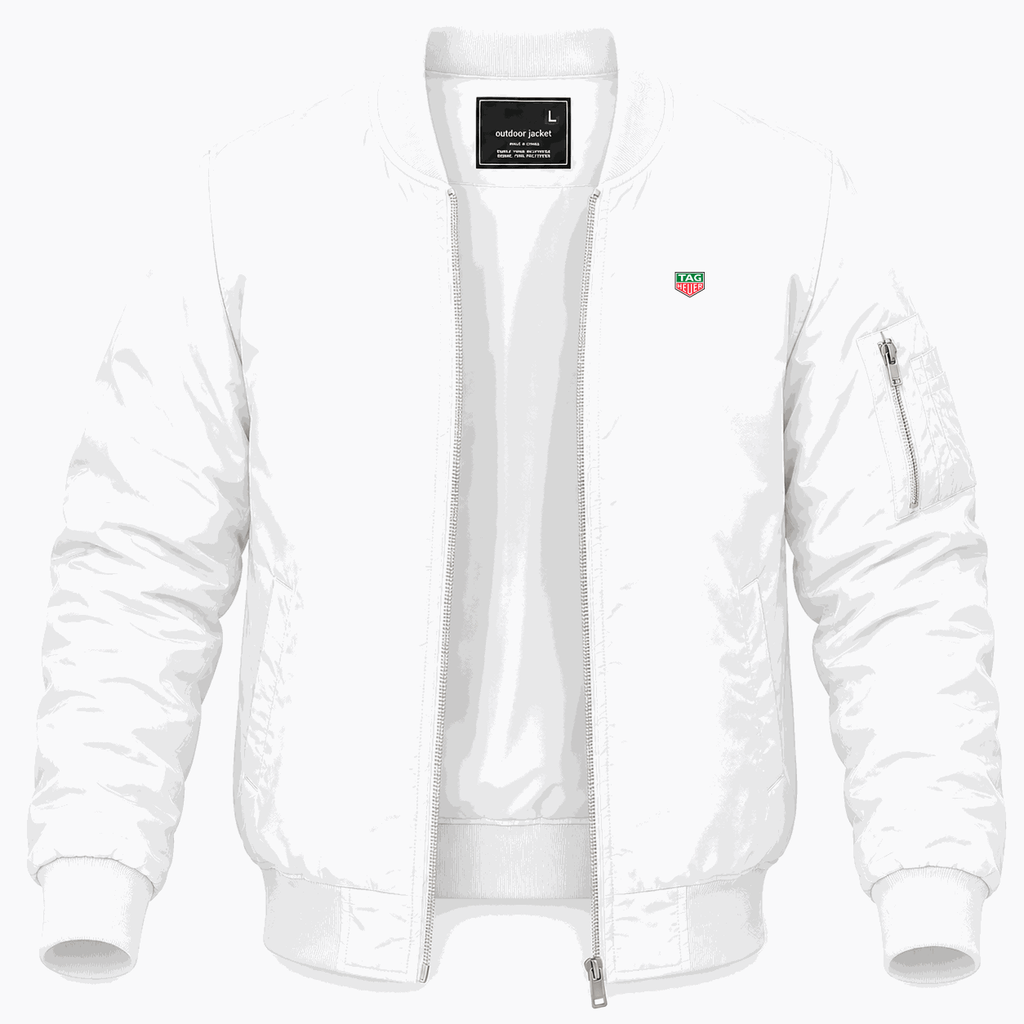 Men's TAG Heuer white Lightweight Bomber Jacket - White
