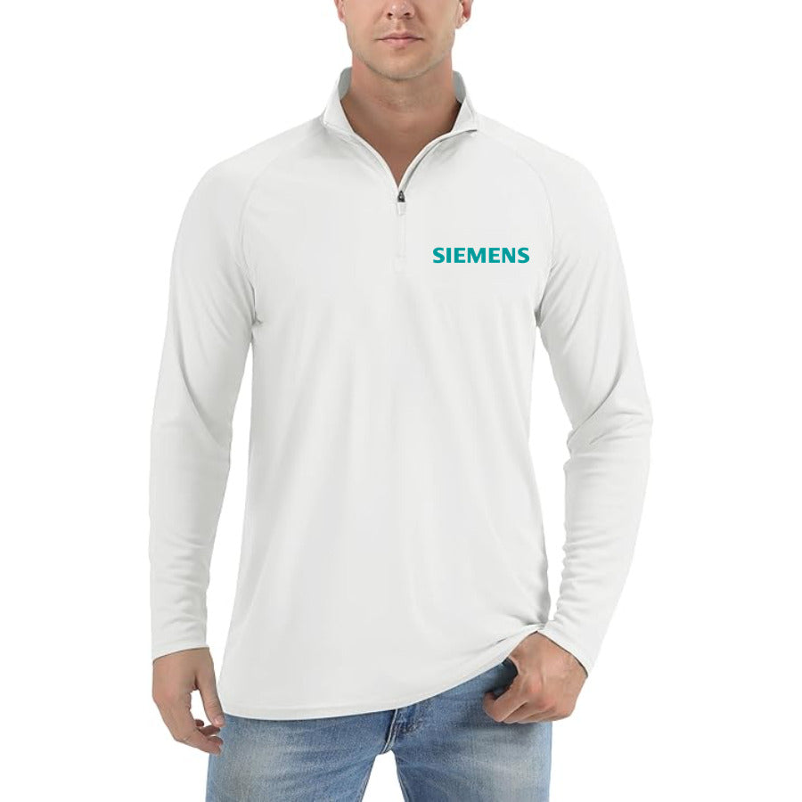 Siemens logo 500x281 min quarter-zip athletic shirt in White