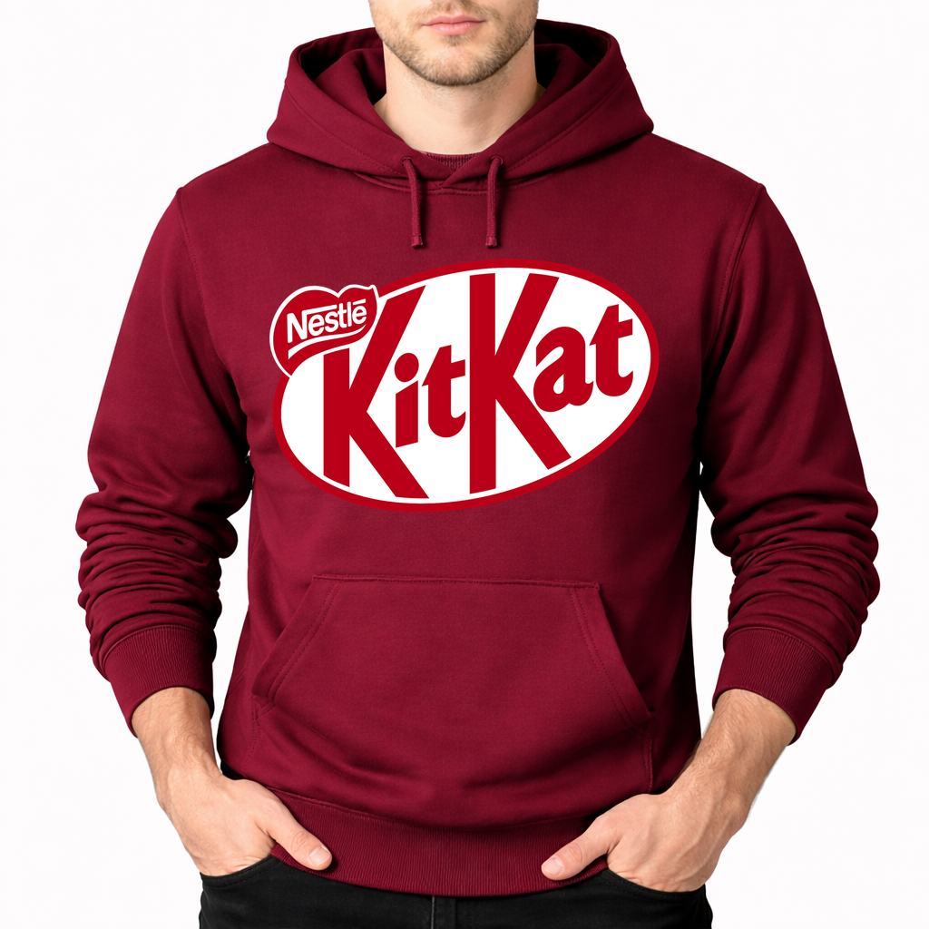 Men's Kit Kat Pullover Hoodie - Burgundy