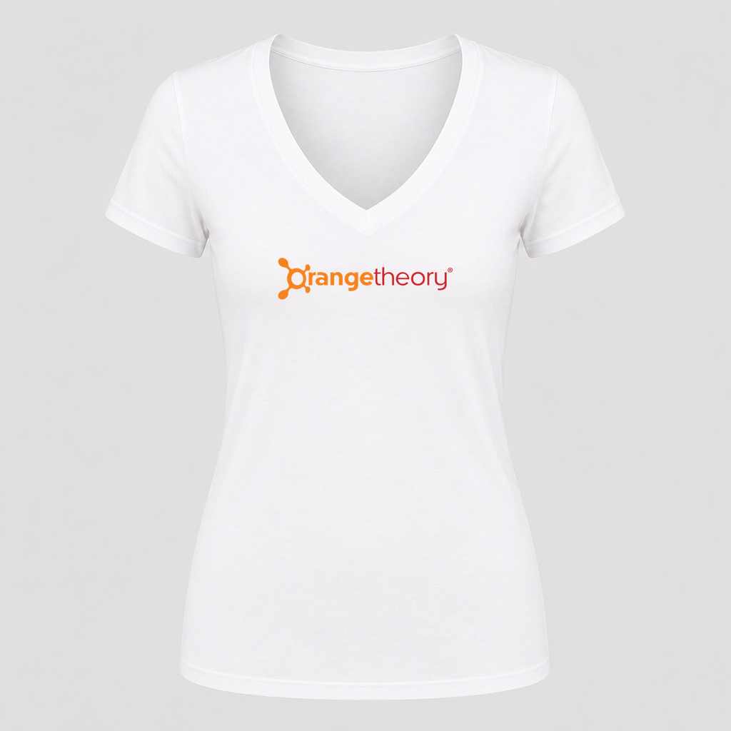 Women's Orangetheory Fitness V Neck T-Shirt in white