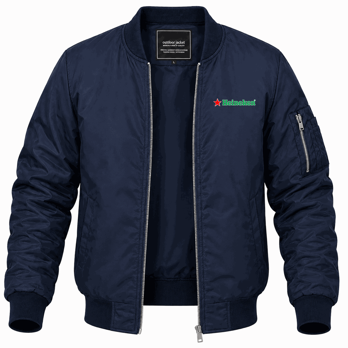 Men's Heineken Lightweight Bomber Jacket - Navy