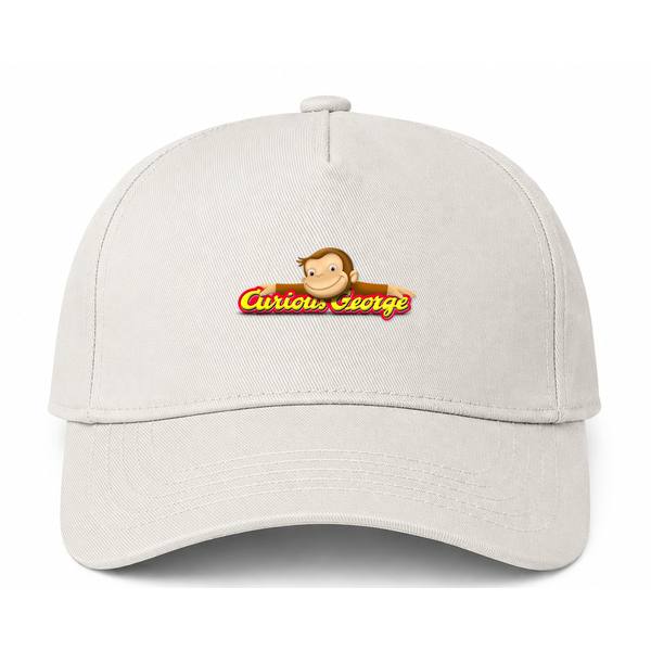 Curious George Logo Beige Dad Baseball Cap Hat