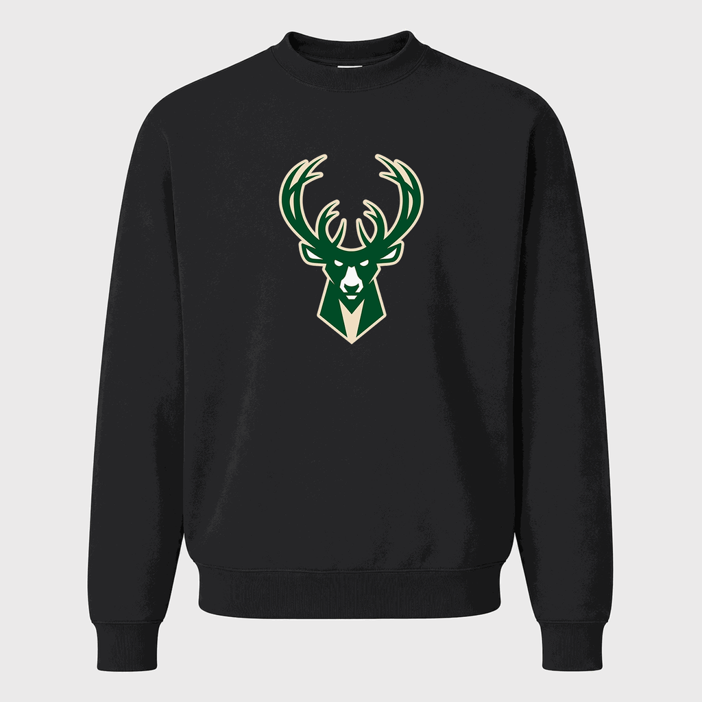 Men's Milwaukee Bucks Crewneck Sweatshirt - Black