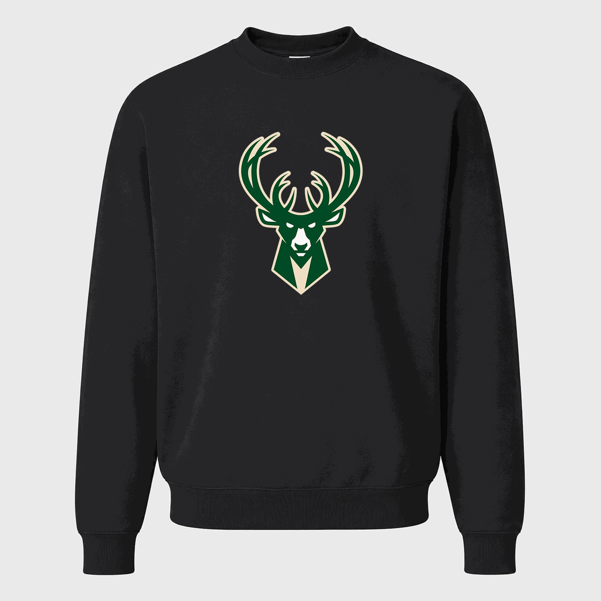 Men's Milwaukee Bucks Crewneck Sweatshirt - Black