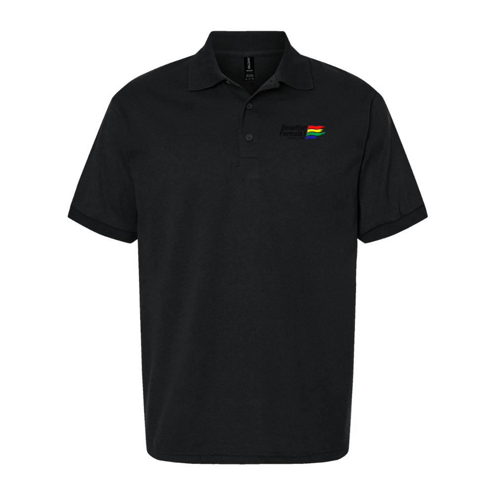 Men's Benetton Formula 1 Racing Team Dry Blend Polo - Black