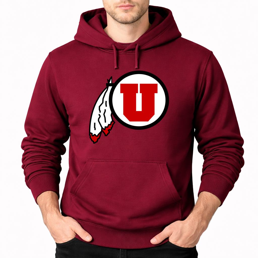 Men's Utah Utes Pullover Hoodie - Burgundy